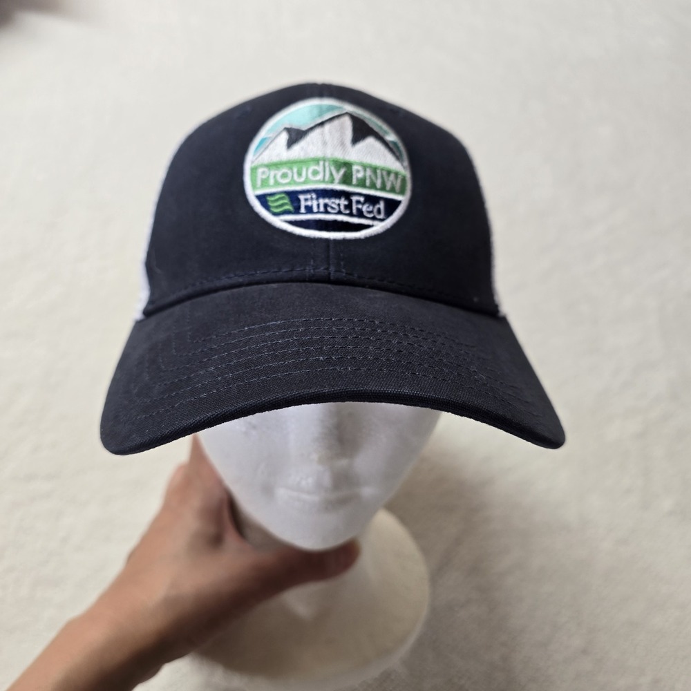 NWT The North Face Ultimate Trucker Hat Cap Urban Navy Blue Proudly PNW First...